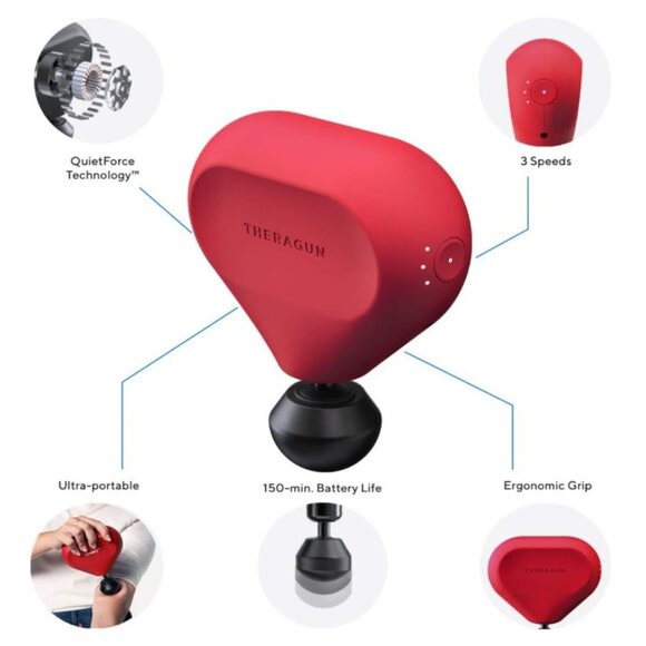Theragun Mini Percussive Therapy Device - (RED) Edition - Picture 7 of 14